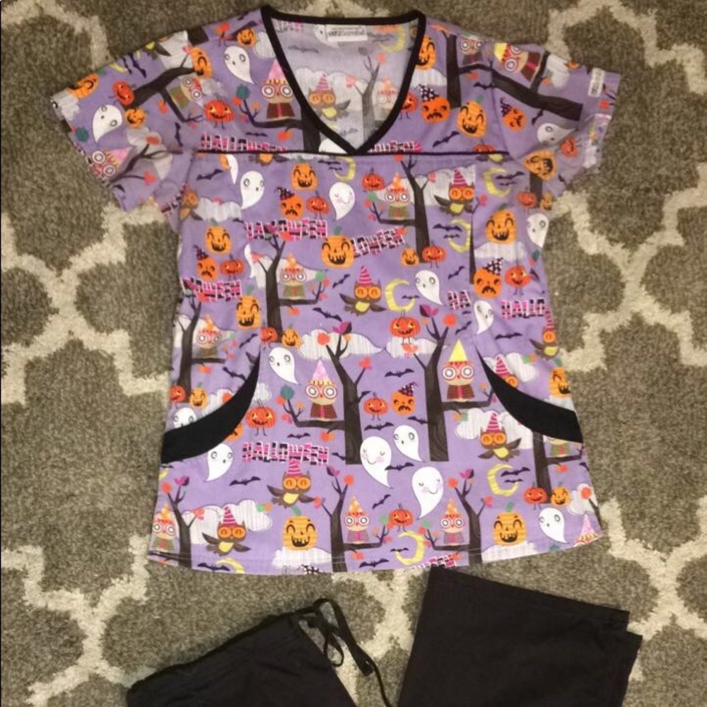Fall/Halloween Scrub Set